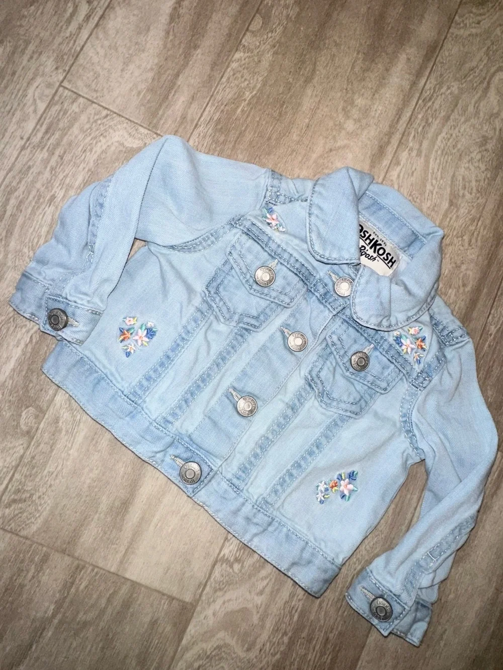 OshKosh B'gosh Pale Blue Embroidered Denim Jacket